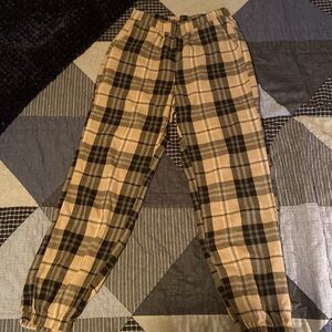 Plaid/Beige Comfy Pajama Pants